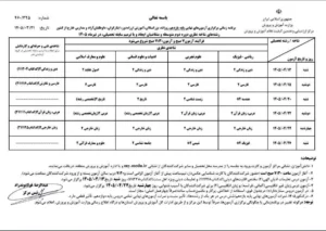  عکس برنامه امتحان نهایی پایه یازدهم
