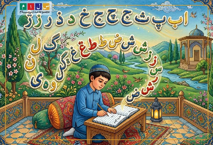 تصویر حروف الفبا بدنه 3 